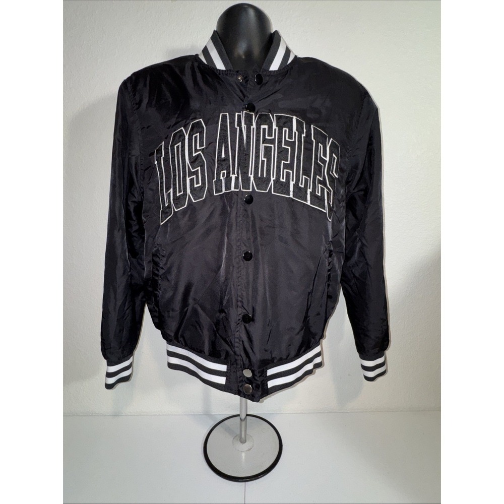 Pacsun Black Los Angeles Bomber Jacket Men's Size Medium Unisex (Women's Large)